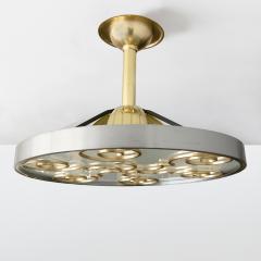 Lars Holmstr m LARS HOLMSTROM SCANDINAVIAN MODERN STEEL AND BRASS PENDANT FIXTURE ARVIKA - 955673