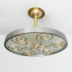 Lars Holmstr m LARS HOLMSTROM SCANDINAVIAN MODERN STEEL AND BRASS PENDANT FIXTURE ARVIKA - 955677