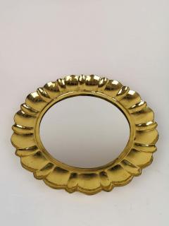 Lars Holmstr m Midcentury Rare Mirror in Brass by Lars Holmstr m Arvika Sweden - 2297003