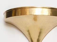 Lars Holmstr m Swedish Art Deco Flame Brass Sconces Lars Holmstrom - 591252