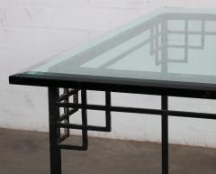 Las Palmas Collection Imperial Palace Wrought Iron Glass Japanese Tea Table - 1985328