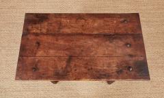 Late 17th c Italian Walnut Side Table with Scalloped Front - 4341496