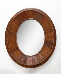 Late 18th C Early 19th C French Walnut Oval Mirror with Fine Bead - 2769447