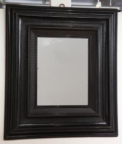 Late 18th C Italian Ebonized Walnut Guilloche Frame Mirror with Old Glass - 1900843