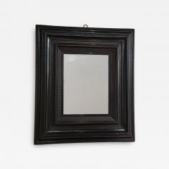 Late 18th C Italian Ebonized Walnut Guilloche Frame Mirror with Old Glass - 1901853