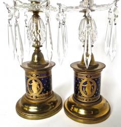 Late 18th C Rare Pair Of English Lustre Candlesticks - 3913281