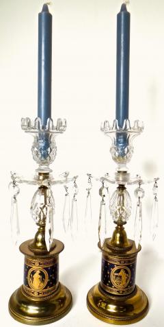 Late 18th C Rare Pair Of English Lustre Candlesticks - 3913299