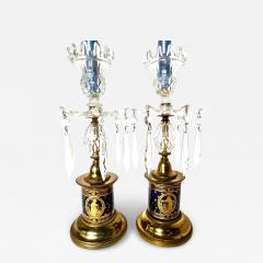 Late 18th C Rare Pair Of English Lustre Candlesticks - 3917285