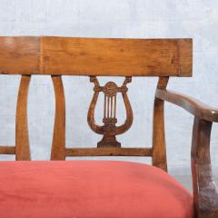 Late 18th Century English Red Velvet Walnut Bench - 3476643