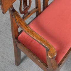 Late 18th Century English Red Velvet Walnut Bench - 3476647