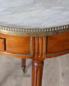 Late 18th Century French Mahogany Work Table with Marble Top and Brass Gallery - 4205534