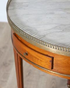 Late 18th Century French Mahogany Work Table with Marble Top and Brass Gallery - 4205535