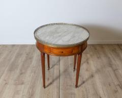 Late 18th Century French Mahogany Work Table with Marble Top and Brass Gallery - 4205592