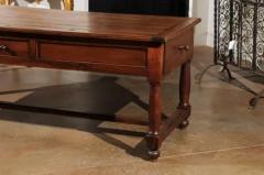 Late 18th Century French Walnut and Acacia Wood Sofa Table with Turned Legs - 3416865