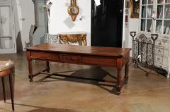 Late 18th Century French Walnut and Acacia Wood Sofa Table with Turned Legs - 3416870