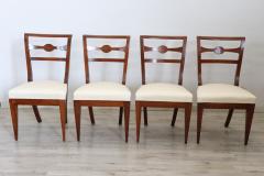 Late 18th Century Italian Directoire Antique Dining Room Chairs Set of Four - 3100700