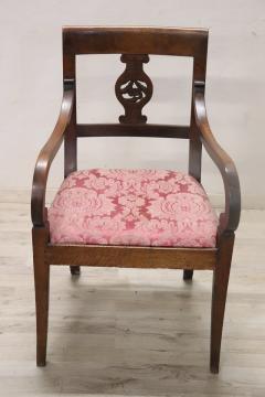 Late 18th Century Italian Directoire Solid Walnut Armchair - 3497252