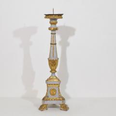Late 18th Century Italian Neoclassical Carved Wooden Candleholder - 4114280