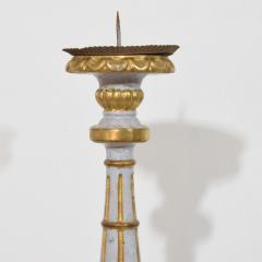 Late 18th Century Italian Neoclassical Carved Wooden Candleholder - 4114350