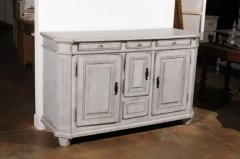 Late 18th Century Swedish Gustavian Painted Wood Sideboard with Fluted Pilasters - 3424242