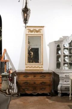 Late 18th Century Swedish Gustavian Period Trumeau Mirror with Swag and Roses - 3415675