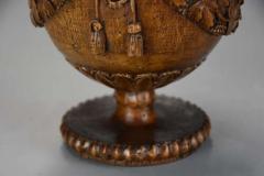 Late 18th century Neoclassical finely carved walnut lidded urn possibly Italian - 4757159