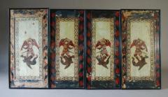 Late 18th century set of twelve pine painted panels - 4774365