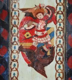 Late 18th century set of twelve pine painted panels - 4774367