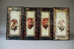 Late 18th century set of twelve pine painted panels - 4774373