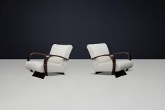 Late 1930s Italian unique pair of restored Rationalist lounge chairs - 4559491