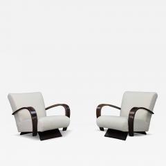 Late 1930s Italian unique pair of restored Rationalist lounge chairs - 4559577