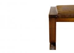 Late 1940s Italian sculptural walnut long bench - 3449568
