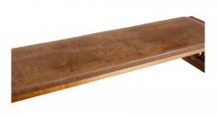 Late 1940s Italian sculptural walnut long bench - 3449570
