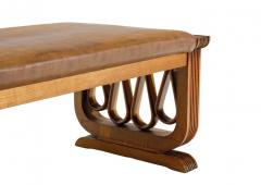 Late 1940s Italian sculptural walnut long bench - 3449571