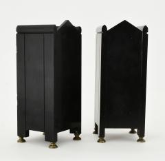 Late 19th Century Antique French Black Marble Hand Painted Clock Garniture Set - 4706143