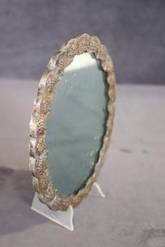 Late 19th Century Antique Hand Mirror with Silverplate Frame - 3519841