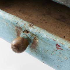 Late 19th Century Blue Painted Farm Table with Zinc Top - 3367511