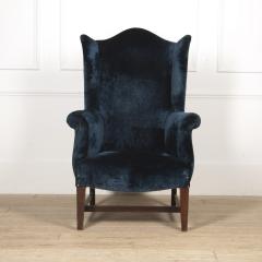 Late 19th Century Blue Velvet Armchair - 3606251