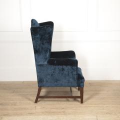 Late 19th Century Blue Velvet Armchair - 3606262