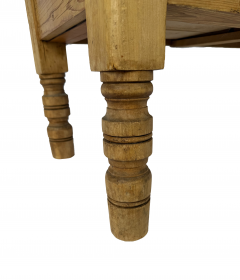 Late 19th Century Country English Pine Low Table with Two Drawers - 4755469