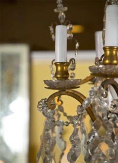 Late 19th Century Crystal and Bronze Chandelier - 2490977