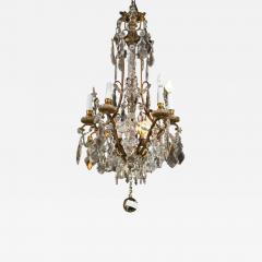 Late 19th Century Crystal and Bronze Chandelier - 2492506