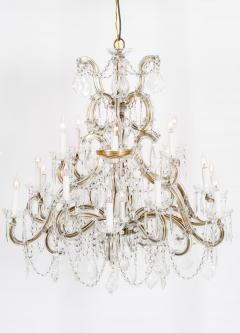 Late 19th Century Cut Crystal 18 Light Hanging Chandelier - 1170379