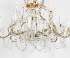 Late 19th Century Cut Crystal 18 Light Hanging Chandelier - 1170380