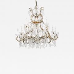 Late 19th Century Cut Crystal 18 Light Hanging Chandelier - 1171263