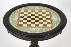 Late 19th Century Eglomise Top Games Table from The Stanley Weiss Collection - 3256064