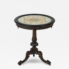 Late 19th Century Eglomise Top Games Table from The Stanley Weiss Collection - 3257173