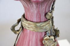 Late 19th Century French Antique Ceramic Vase with Bronze Decorations - 4292416