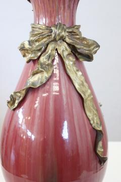 Late 19th Century French Antique Ceramic Vase with Bronze Decorations - 4292417