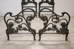 Late 19th Century French Art Nouveau Rare Double Bed in Cast Iron - 2907335